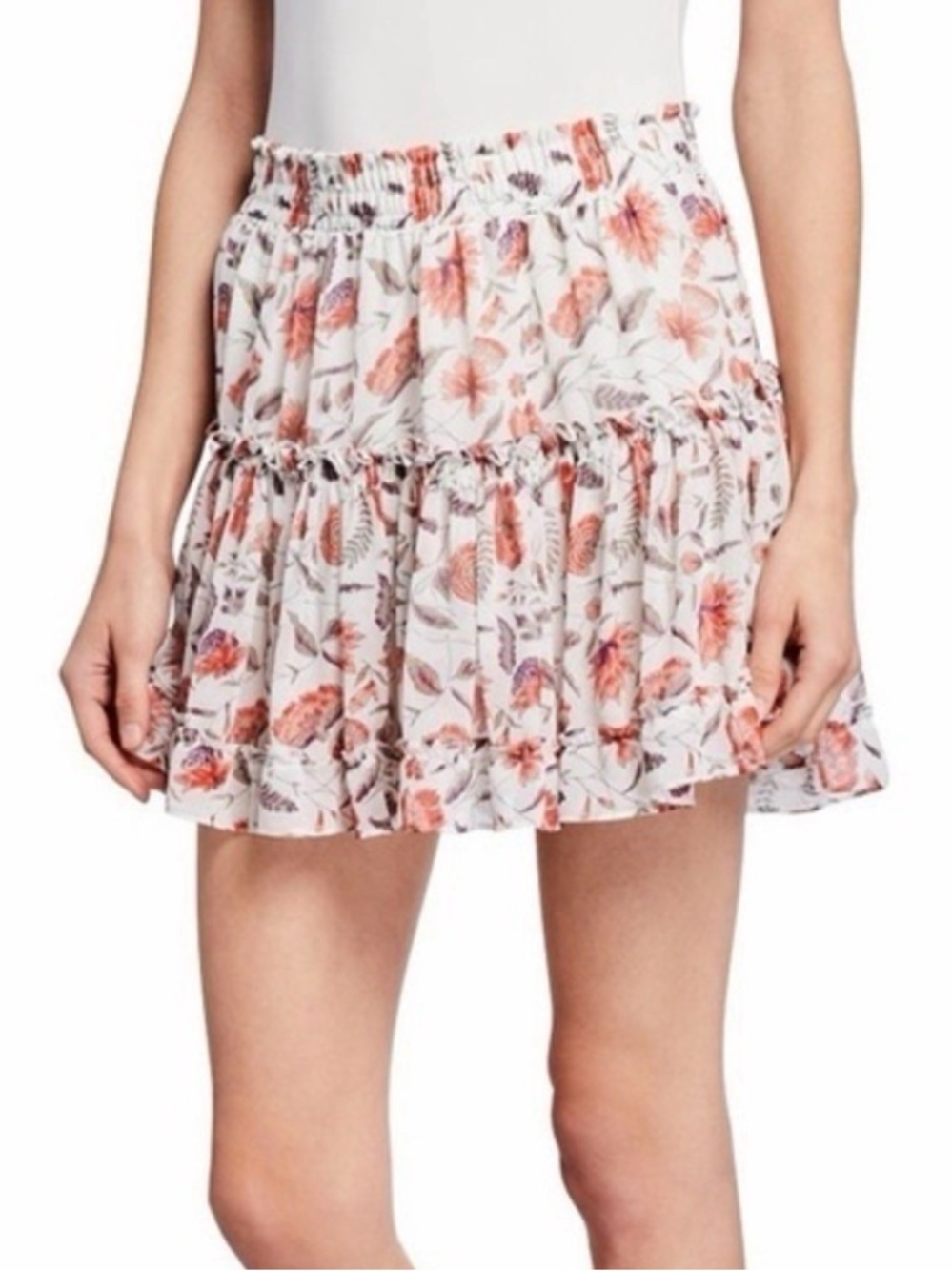 Misa Khalo Ruffle Floral Skirt